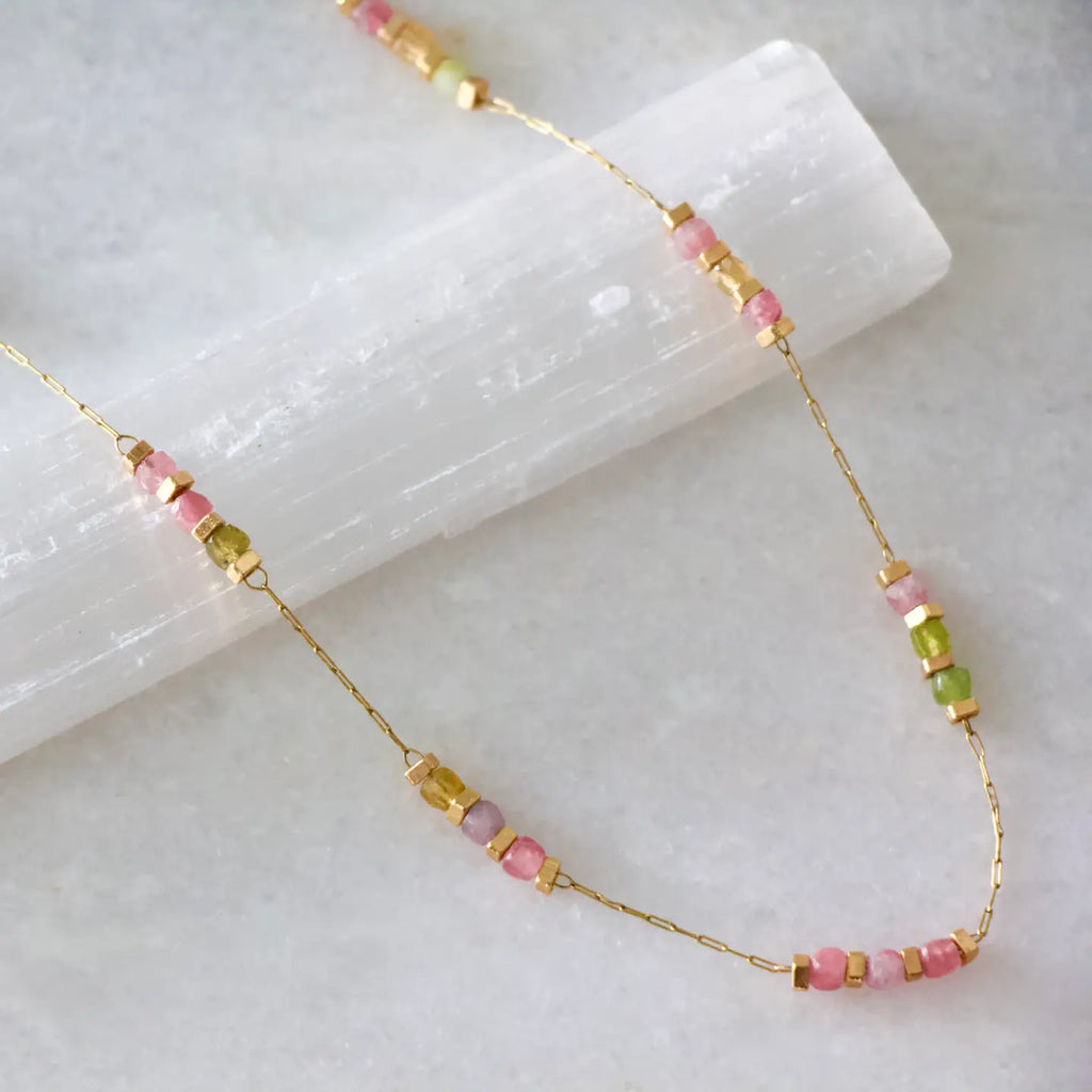 Square Stone Beaded Chain