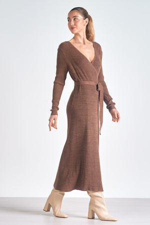 Sweater Wrap Dress