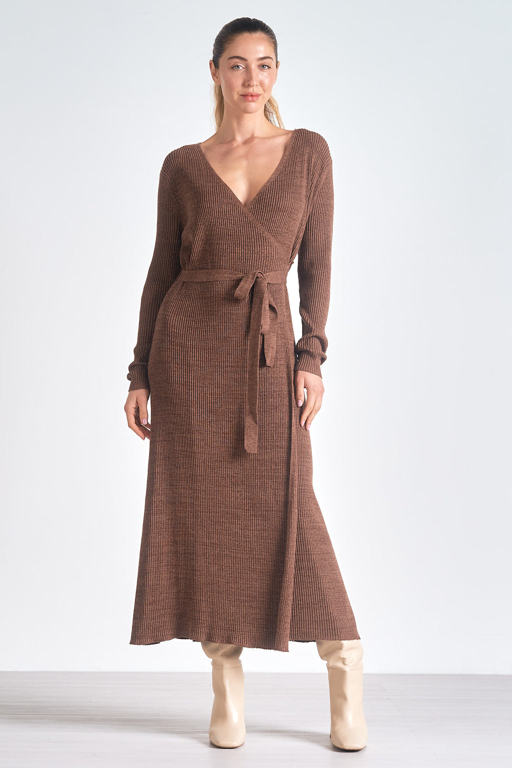 Sweater Wrap Dress