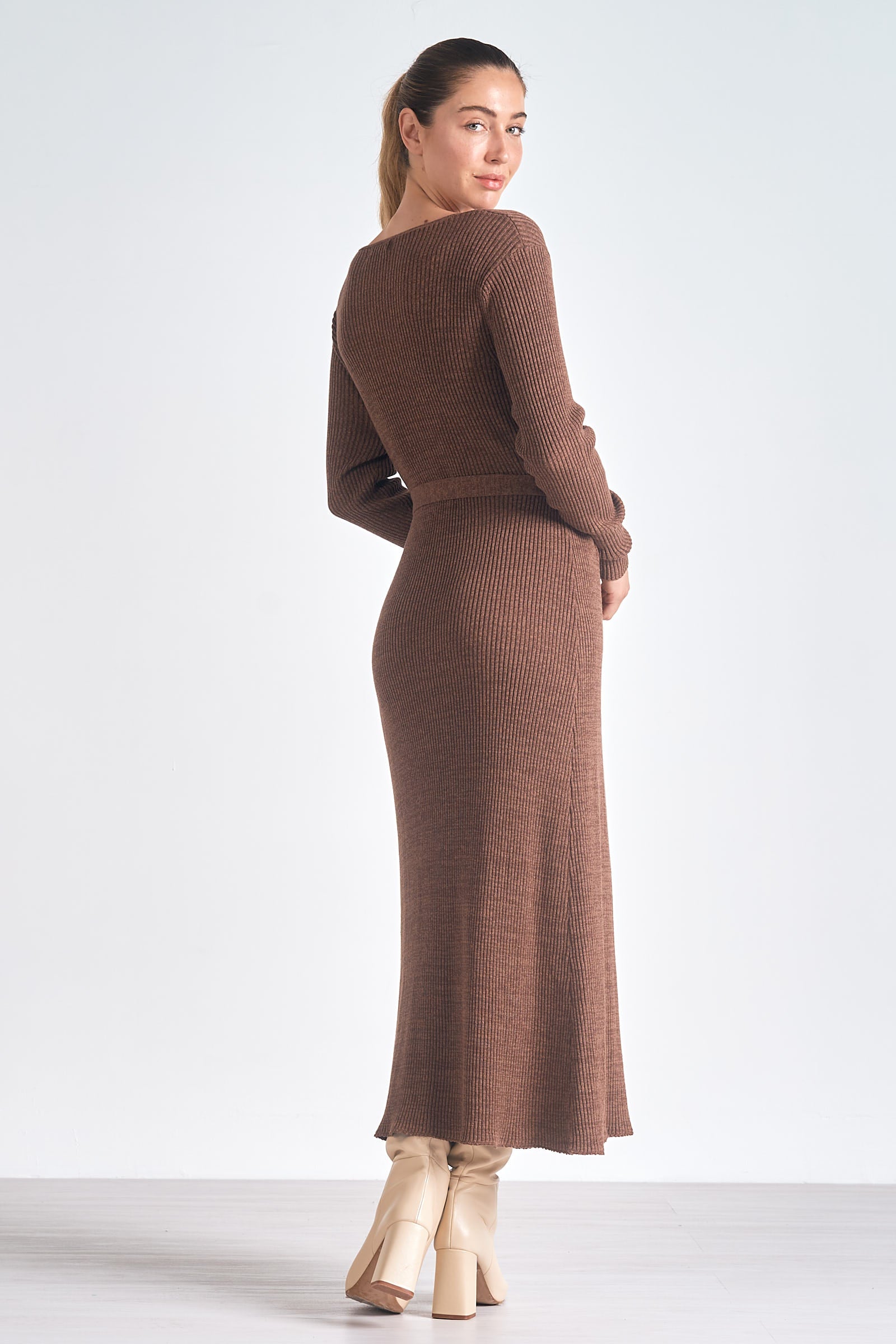 Sweater Wrap Dress