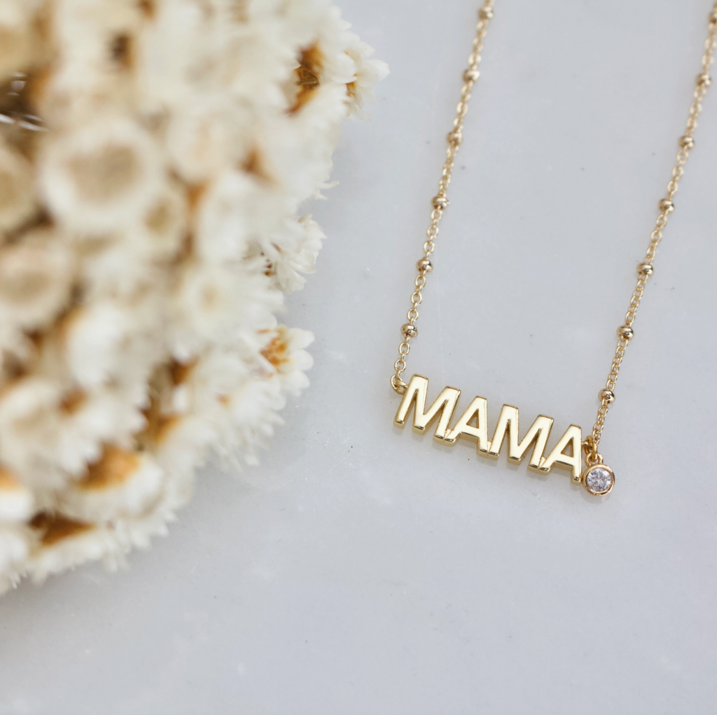 Cz Mama Necklace