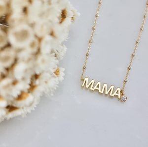 Cz Mama Necklace