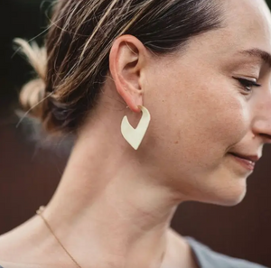 Petal Brass Disc Studs