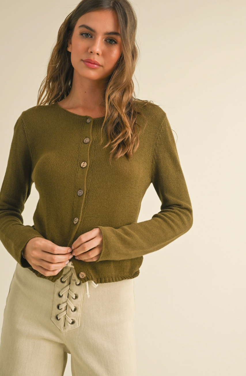 Light Weight Buttondown Cardigan