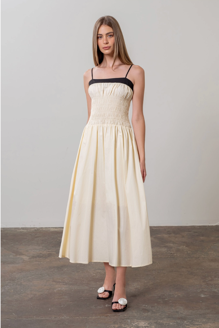Smocked Midi Dress