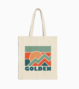 Golden Cotton Canvas Tote
