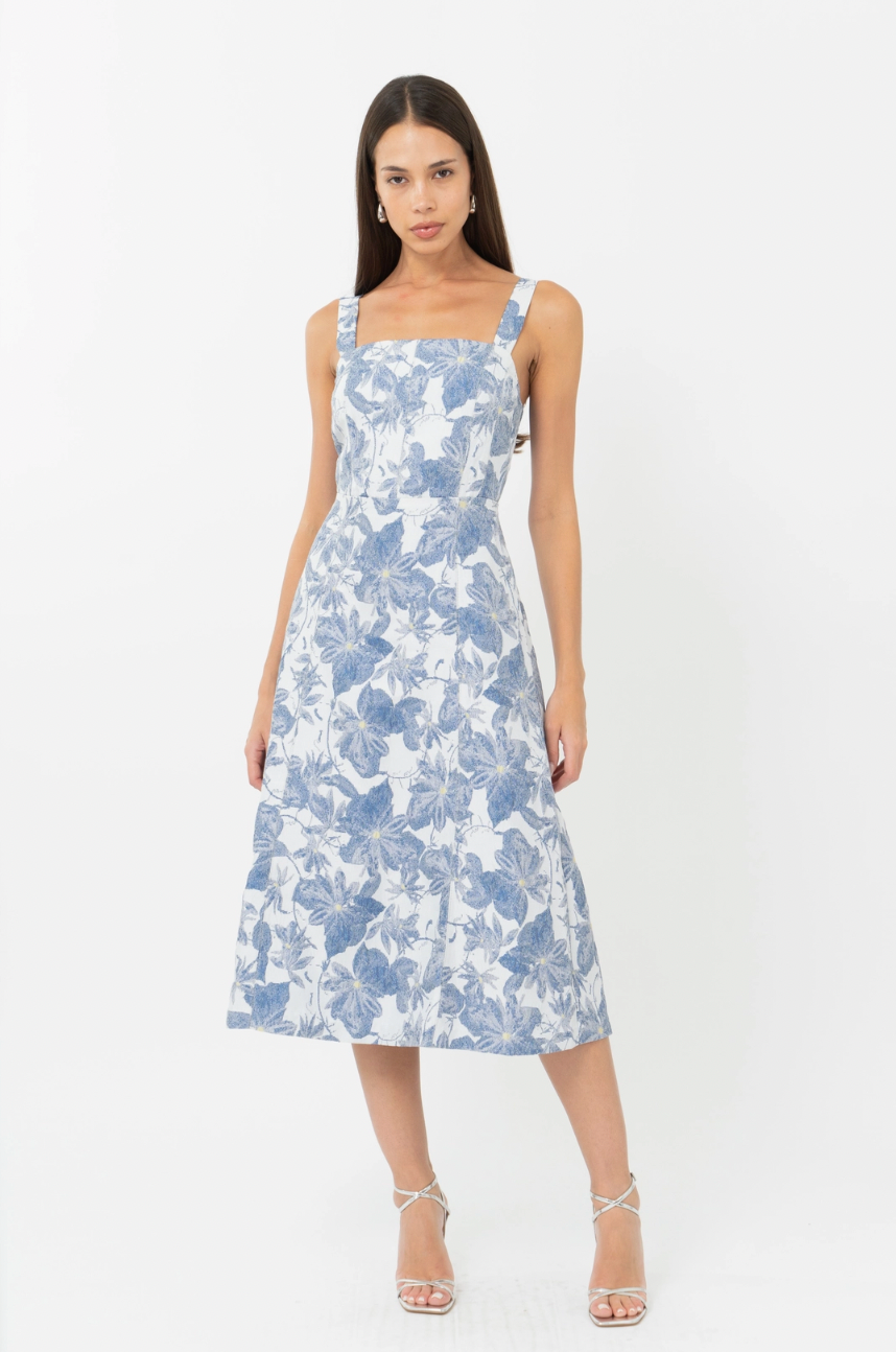 Roanne Jacquard Midi Dress