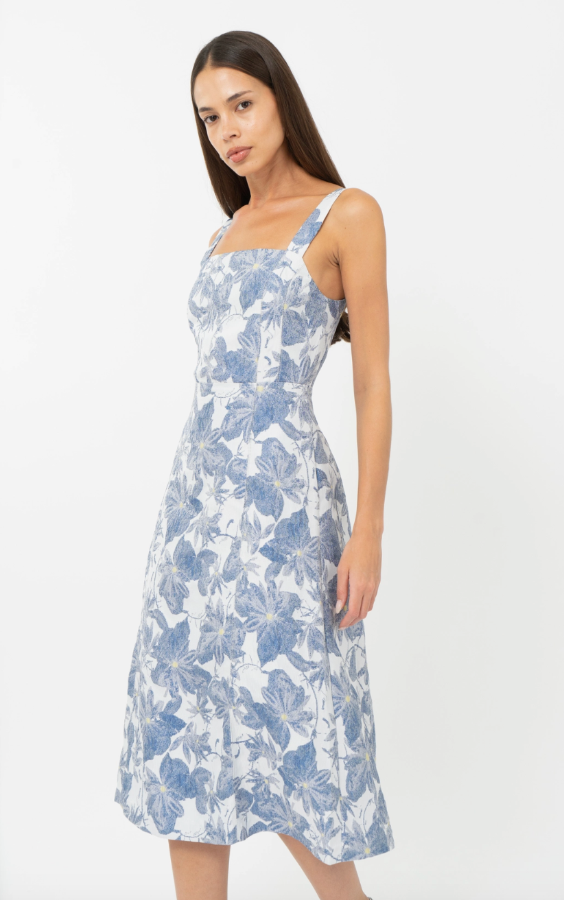 Roanne Jacquard Midi Dress