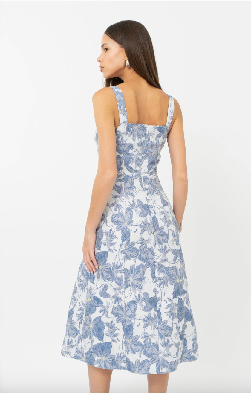 Roanne Jacquard Midi Dress