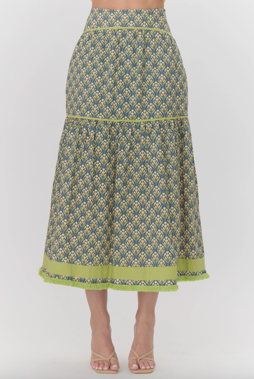 Elina Tiered Midi Skirt
