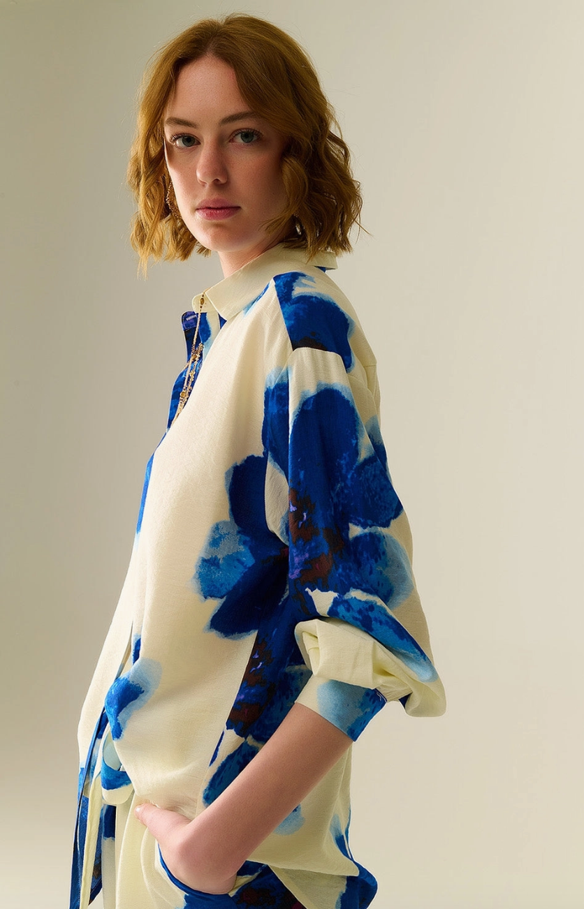 Tropical Print Relaxed Buttondown