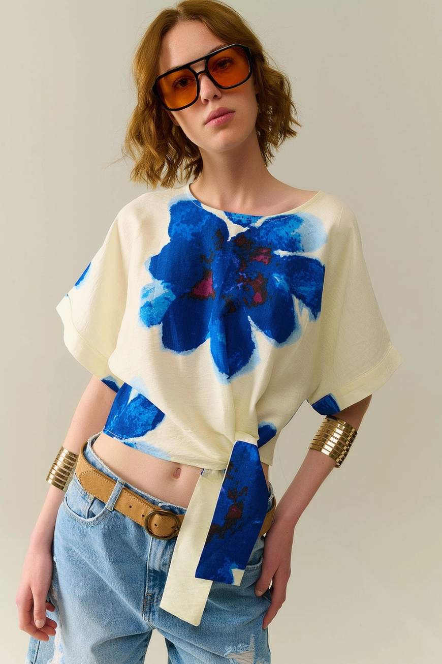 Tropical Print Blouse