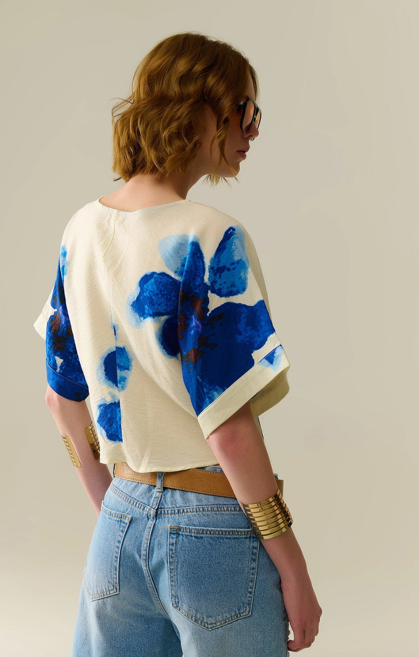 Tropical Print Blouse