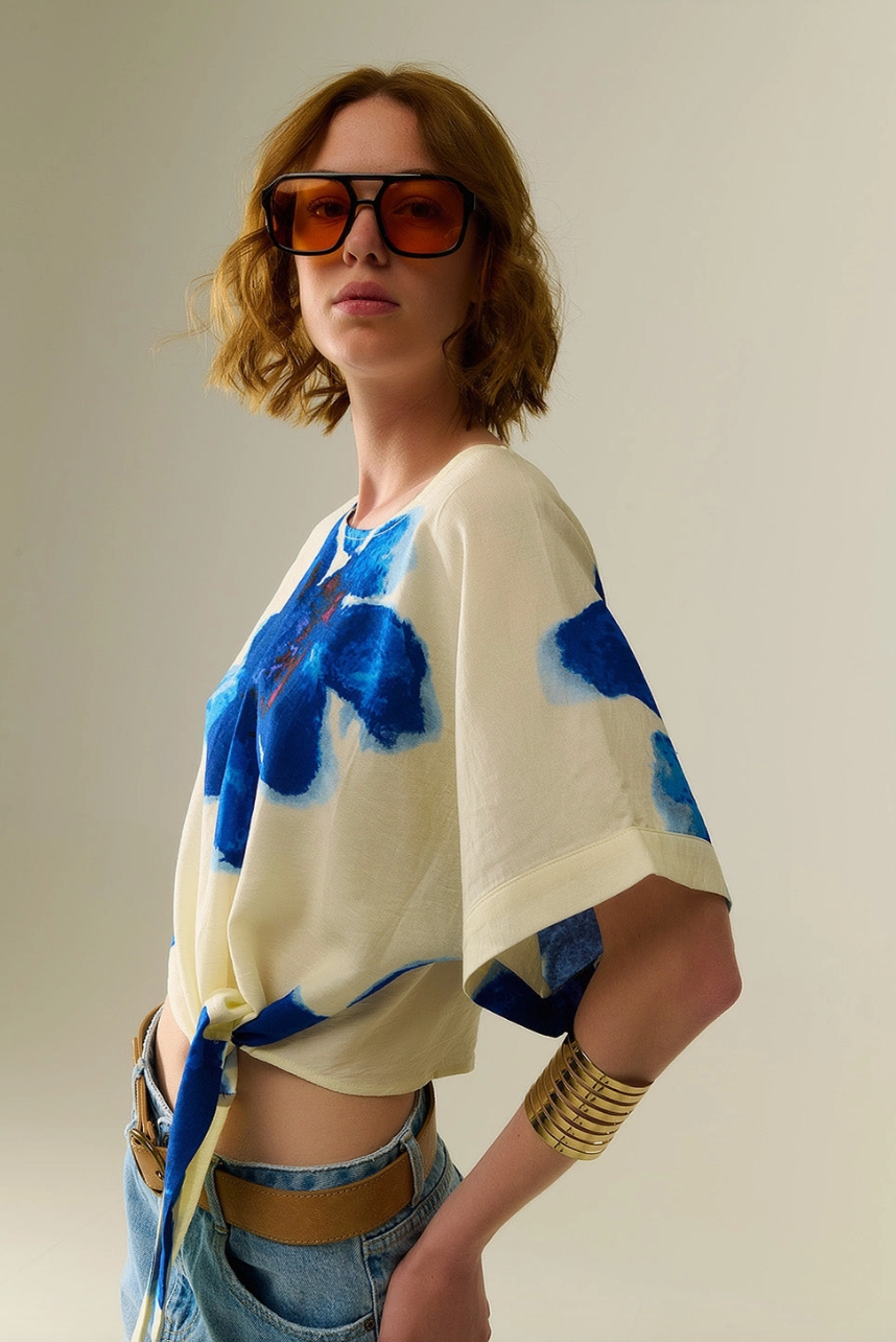 Tropical Print Blouse