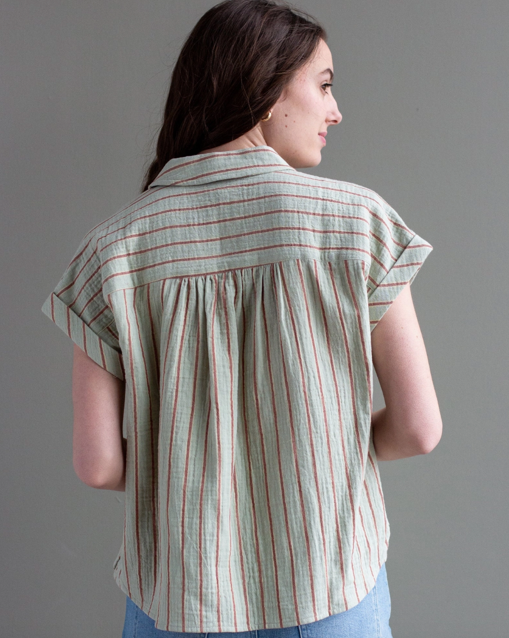 Allie Striped Button Down