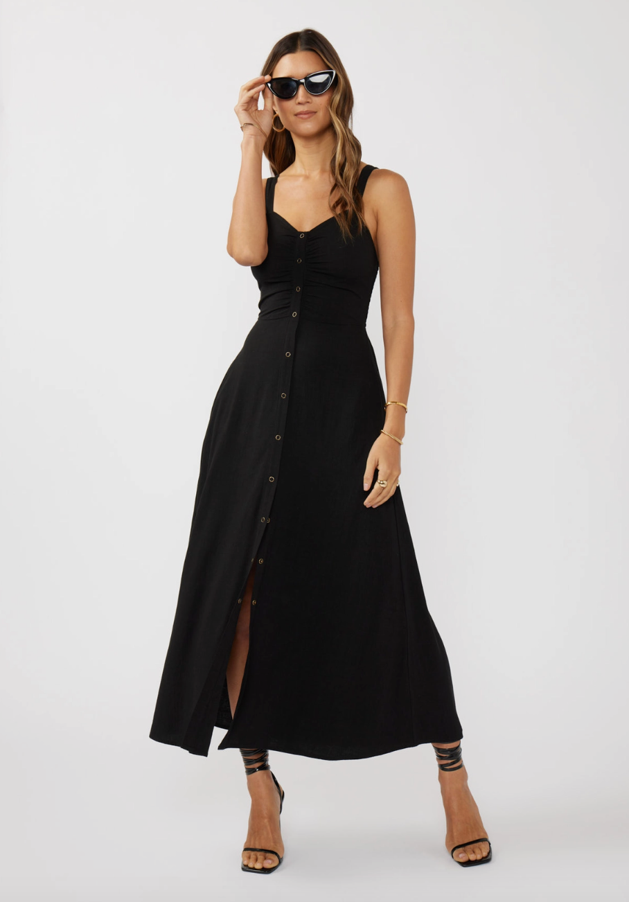 Ruched Button Down Dress