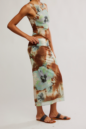 Sunset Mesh Maxi Skirt