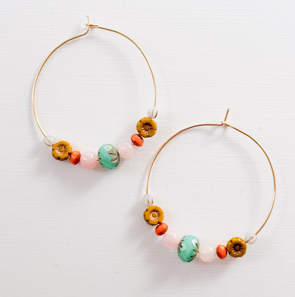 Glass Bead Hoops