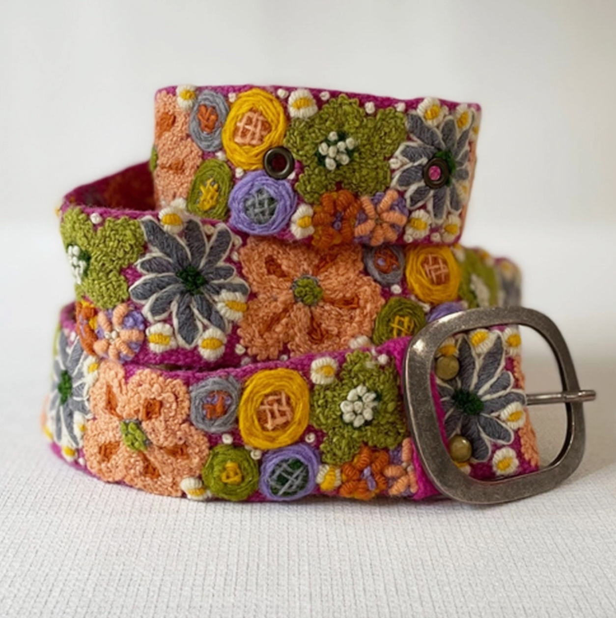 Embroidered Wool Belt