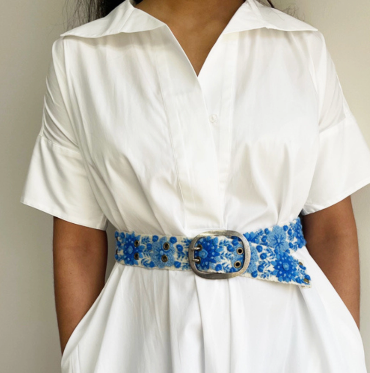 Embroidered Wool Belt