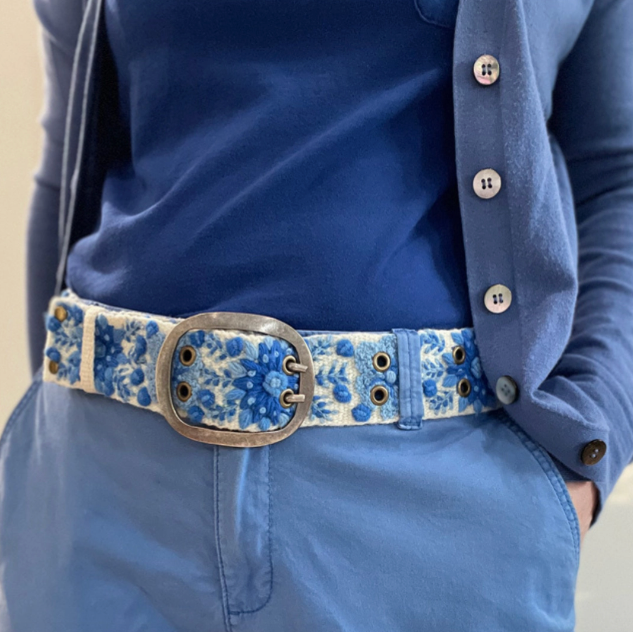 Embroidered Wool Belt