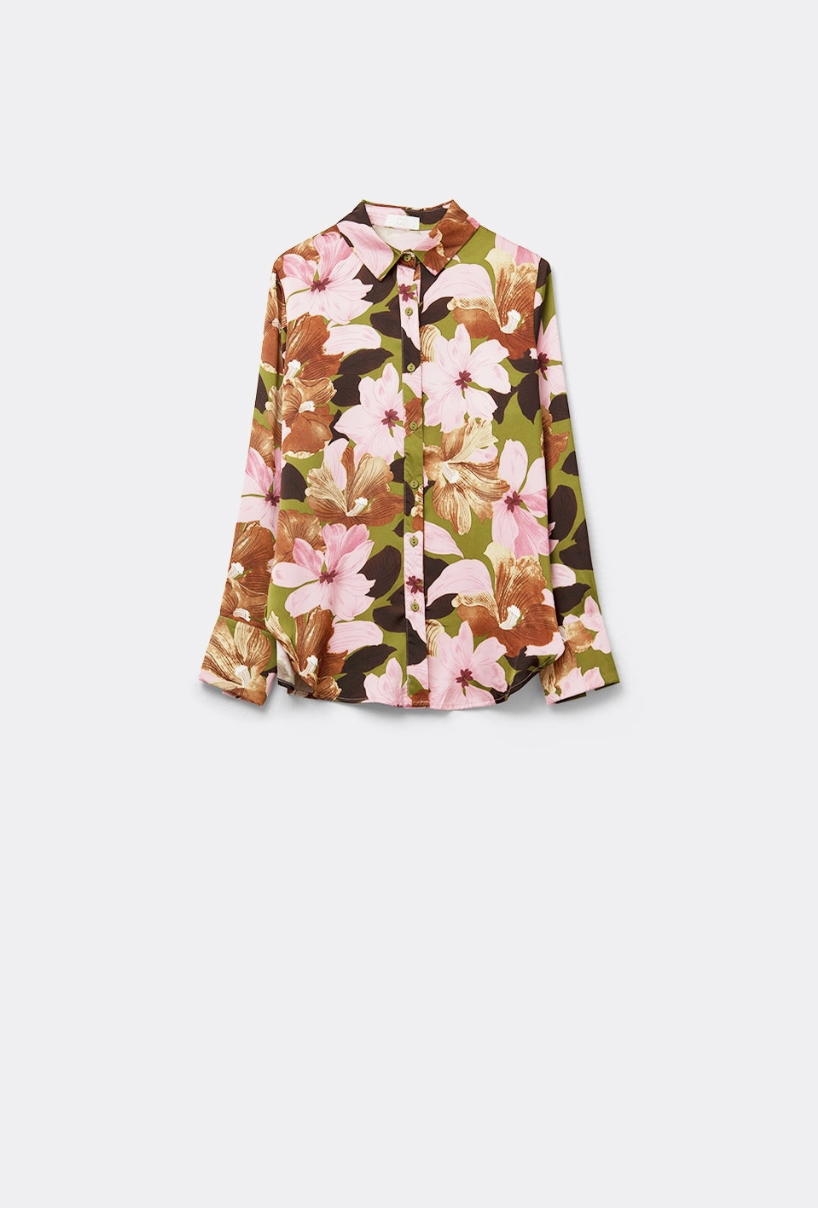 Tropical Print Relaxed Buttondown