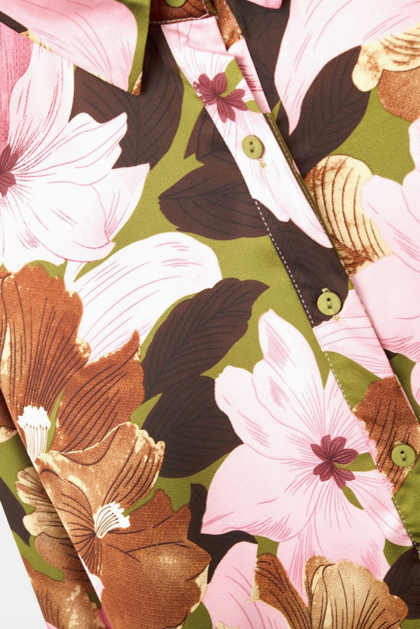 Tropical Print Relaxed Buttondown