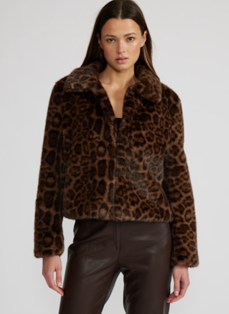Leopard Faux Fur Jacket