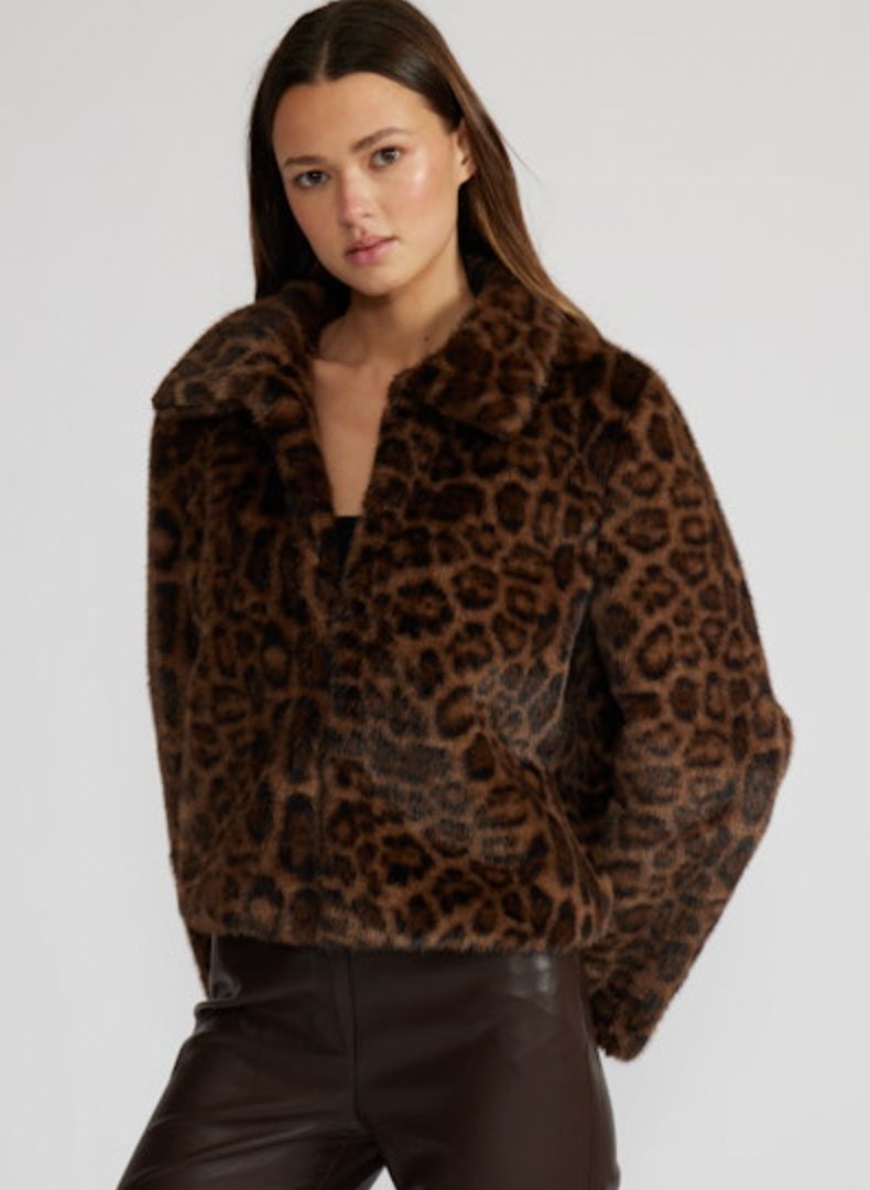 Leopard Faux Fur Jacket