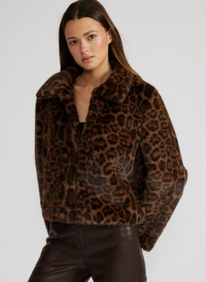 Leopard Faux Fur Jacket
