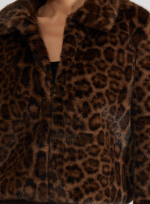 Leopard Faux Fur Jacket