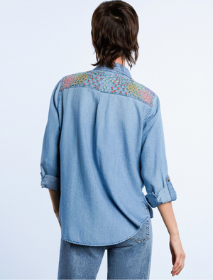 Flower Patch Embroidered Shirt