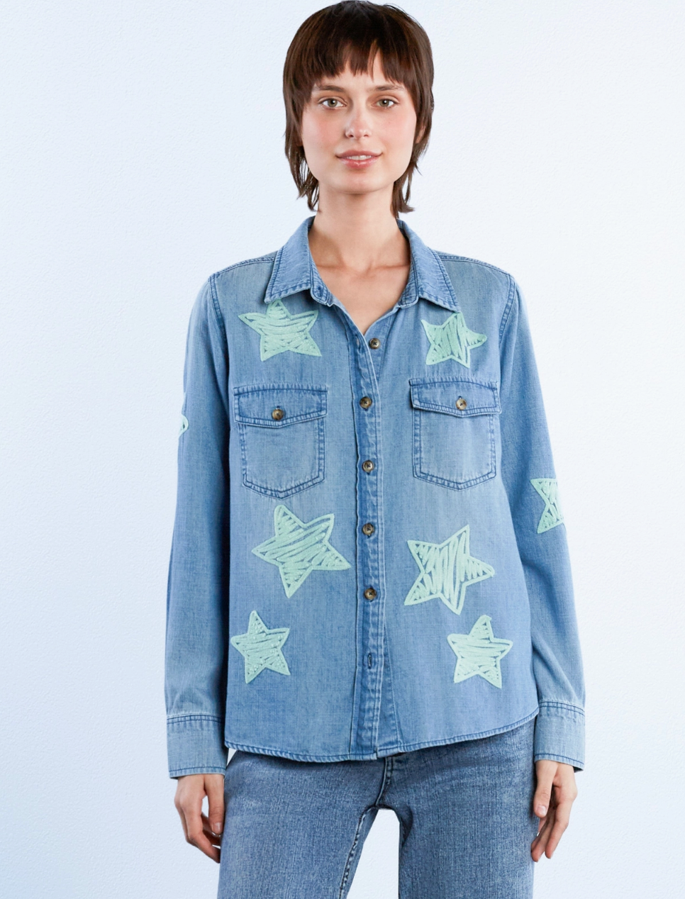 Big Embroidered Stars Shirt