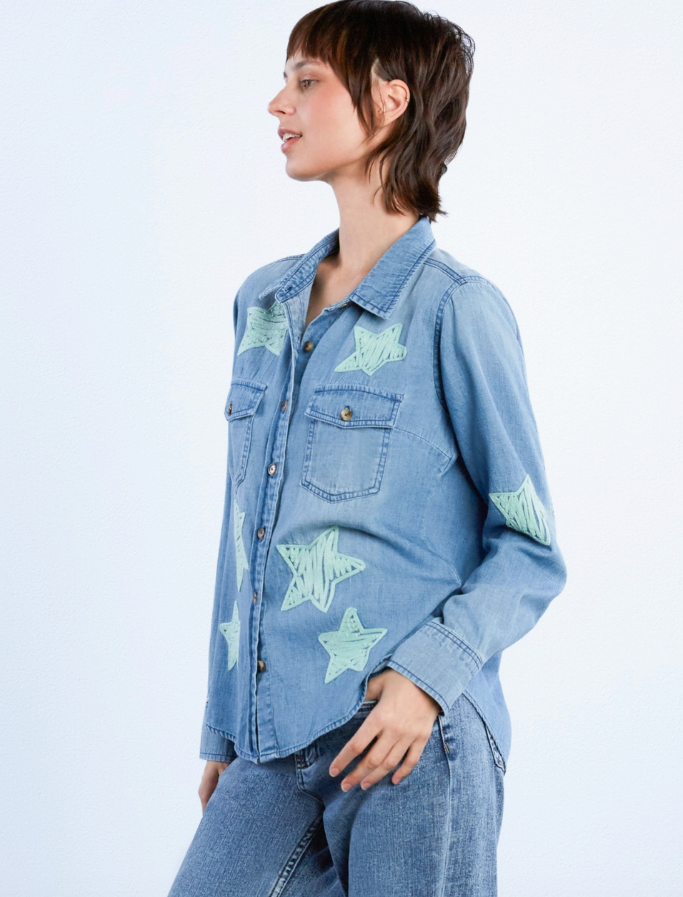 Big Embroidered Stars Shirt