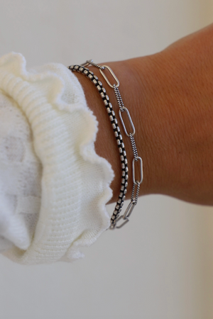 Antique Silver Chain Bracelet