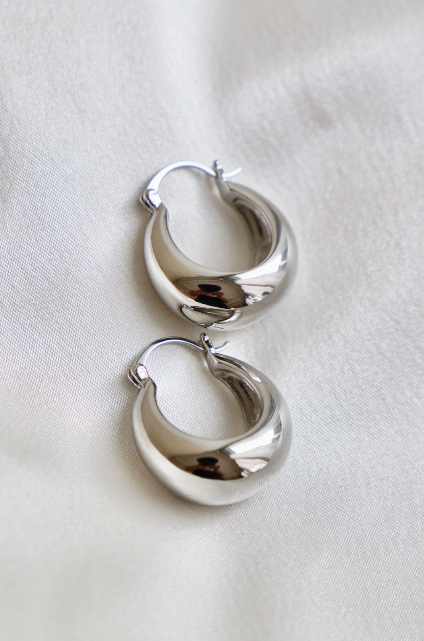 Coco Chunky Hoop-Silver