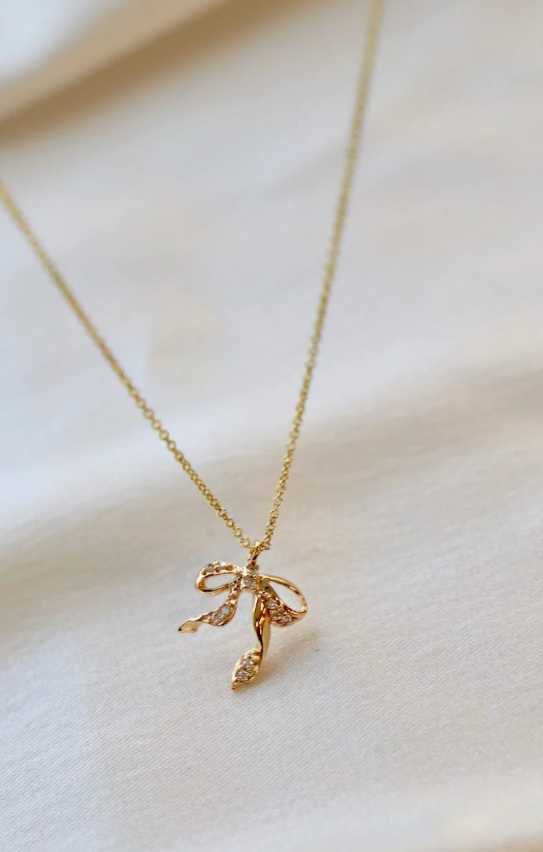 Cz Bow Necklace