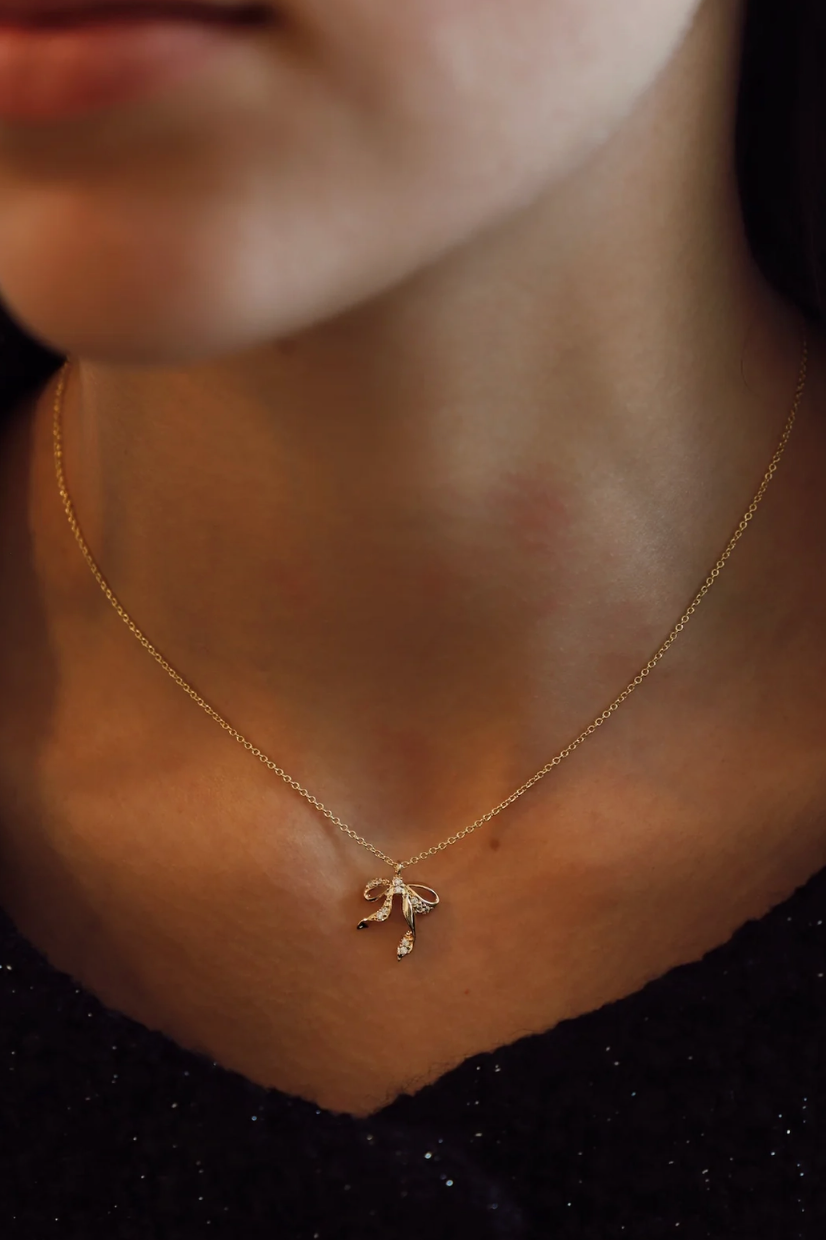 Cz Bow Necklace