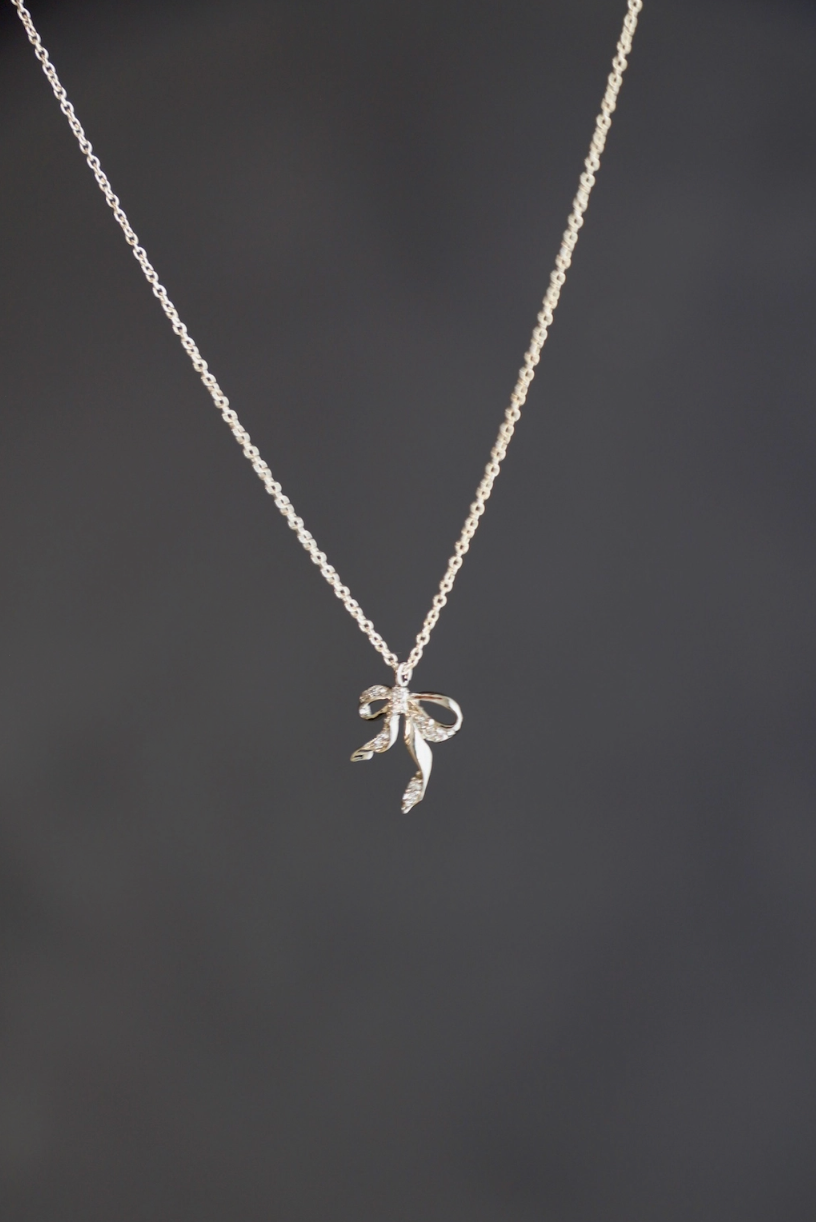 Cz Bow Necklace
