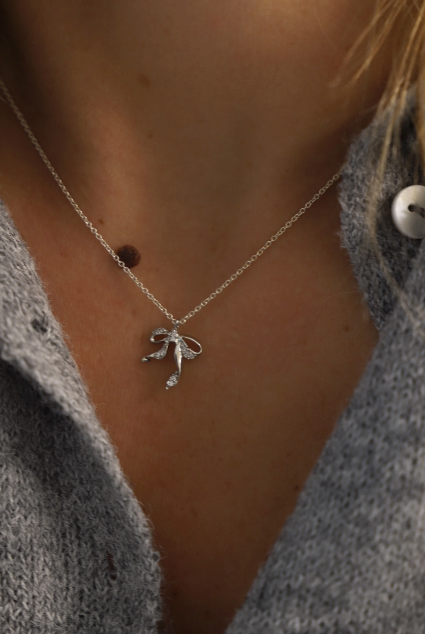 Cz Bow Necklace