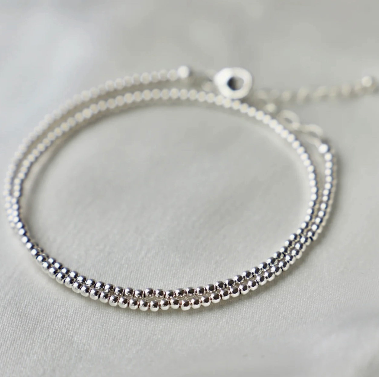 Sterling Silver Double Wrap Bracelet