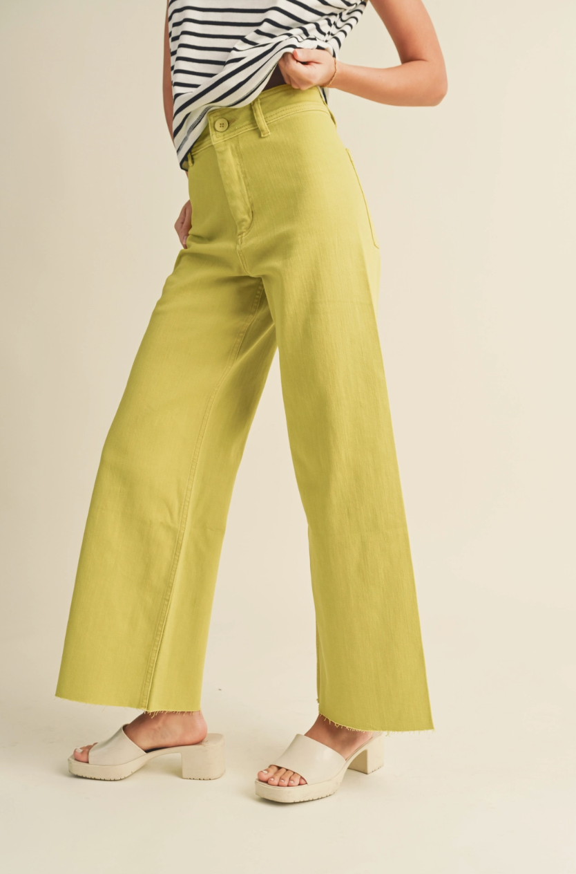Wide Leg Denim Pants
