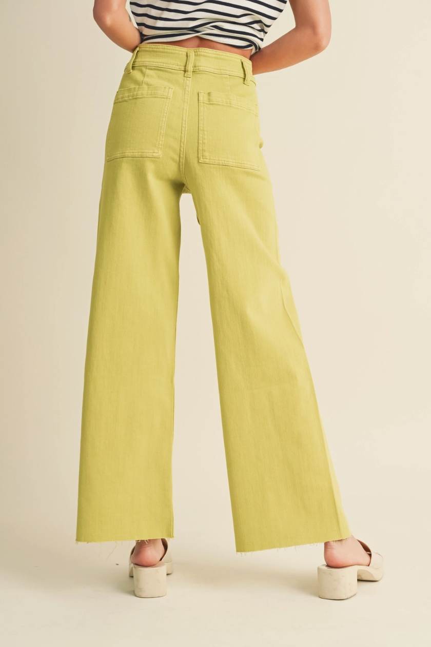 Wide Leg Denim Pants