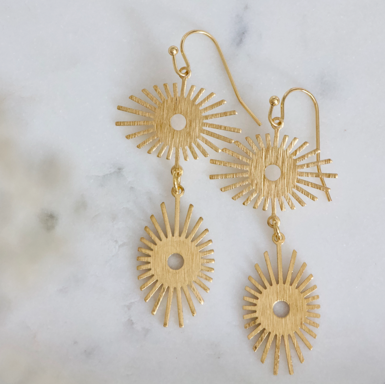 Brass Sunshine Earrings