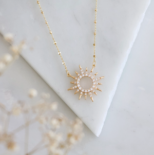Cz Sun Necklace