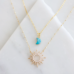 Cz Sun Necklace