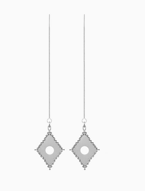 Diamond Drop Chain Earrings