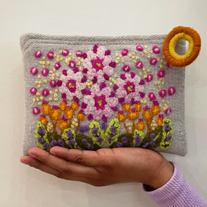 Embroidered Wool Pouch