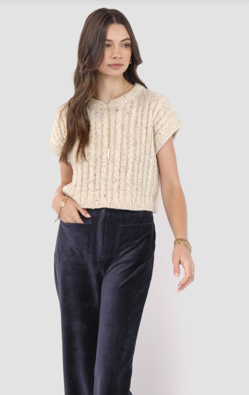 Effortless Cable Knit Sweater Top
