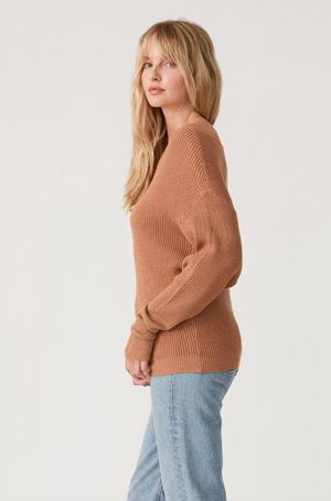 Waffle Knit Pullover Sweater